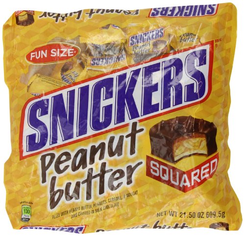 Snickers Fun Size Peanut Butter Squared Bars, 21.5-ounce logo