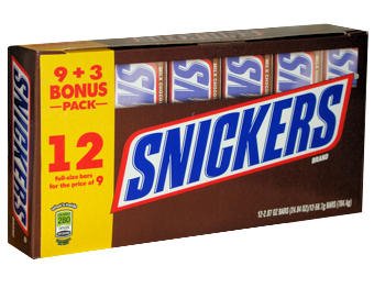 Snickers Milk Chocolate Full Size Candy Bars – 12-count logo