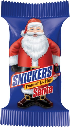 Snickers Peanut Butter Santas, Singles, 1.1 ounce (Pack of 24) logo