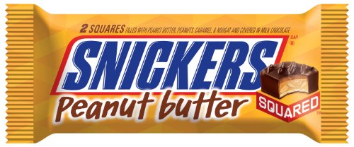 Snickers Peanut Butter Squared Bar, 1.78 ounce (Pack of 18) logo