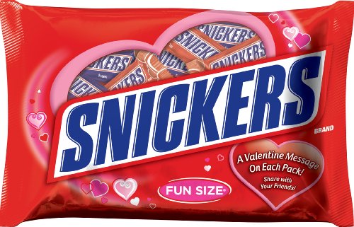 Snickers Valentine’s Fun Size Candy Bars, 11.18 ounce Packages (Pack of 6) logo