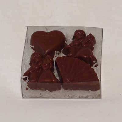 Solid Chocolate Wedding Mini Gift Box (4-piece) logo