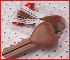 Solid Milk Chocolate Key To My Heart Unique Novelty Gourmet Candy Gift Boxed Key For Adults, Children & Lovers logo