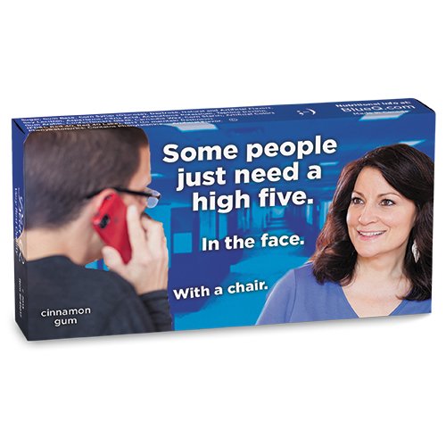 Some People Just Need A High Five Gum By Blue Q logo