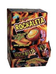 Sonric’s Rockaleta Lollipop Gum Cener 30 Pc On Box (1lb 9oz) logo