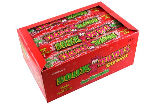 Sour Dudes Strawz Sour Watermelon 24 Packs logo
