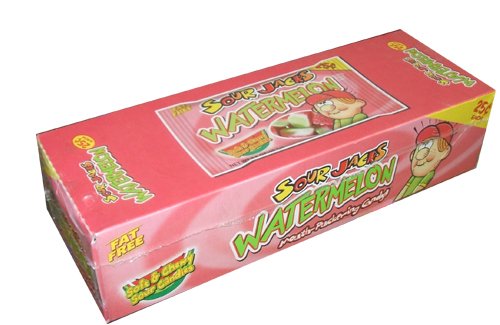 Sour Jacks Watermelon Soft and Chewy Sour Candies 0.8 Ounce Bags (Pack of 24) logo