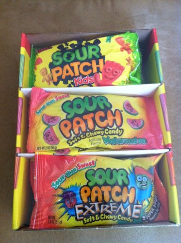 Sour Patch Candy Variety Box 2 Ounce Bag Assortment (Pack of 18) logo