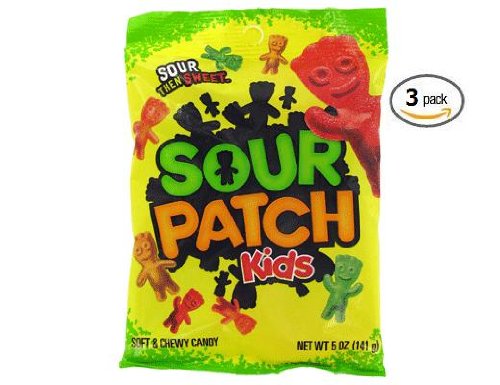 Sour Patch Kids Original Candy (4 Oz Bags) 3 Pack logo