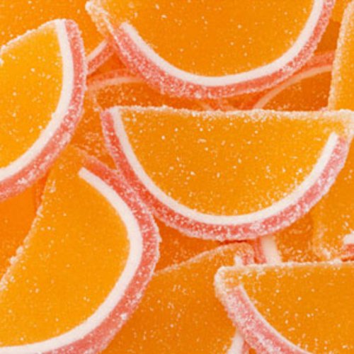 Sour Peach Fruit Jell Slices 1lb Bag logo