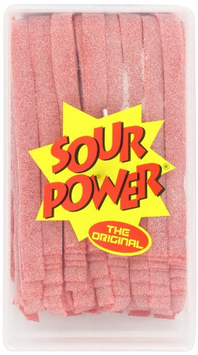 Sour Power Belts, Strawberry (150-count Belts), 42.3 Ounce Tub logo