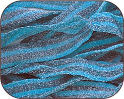 Sour Power Blue Berry Blueberry Belts Candy 6.6 Pound Bag (bulk) logo