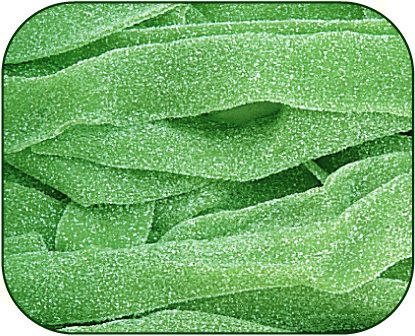 Sour Power Green Apple Belts Candy 1 Pound Bag logo