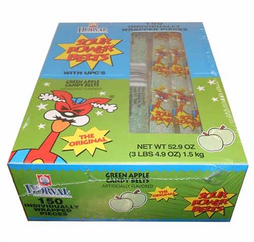 Sour Power Green Apple Candy Belts (150 Count) logo
