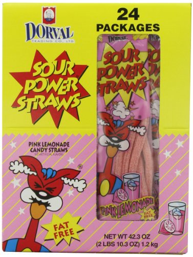 Sour Power Pink Lemonade Straws, 1.75 ounce (Pack of 24) logo