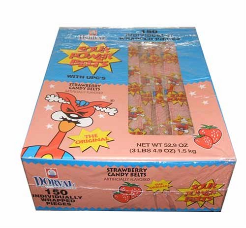 Sour Power Strawberry Candy Belts (150 Count) logo