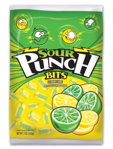 Sour Punch Bits Lemon-lime, 5 ounce Bags (Pack of 12) logo