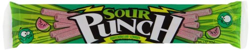 Sour Punch Straws, Watermelon, 2 ounce Packages (Pack of 24) logo