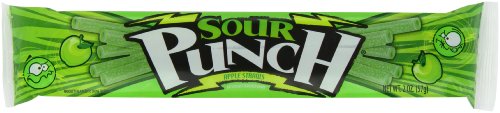 Sour Punch Straws, Zappin’ Apple, 2 ounce Packages (Pack of 24) logo