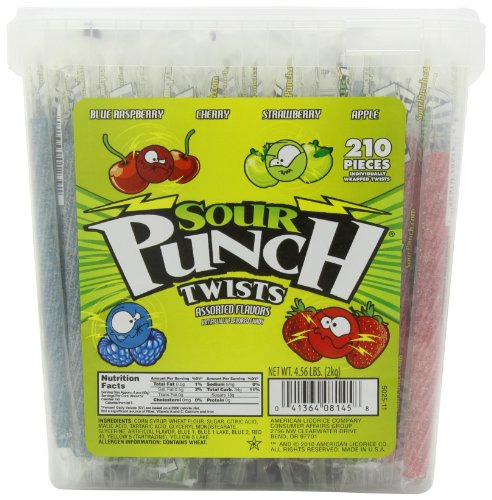 Sour Punch Twists-4 Flavor Tub, 72.96-ounce logo