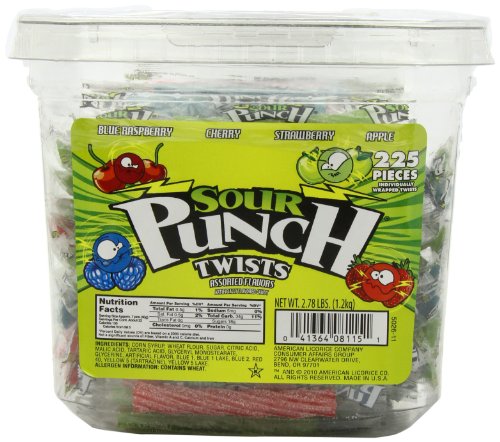 Sour Punch Twists, 4-flavor Variety Pack, 44.48 ounce Tubs (Pack of 2) logo