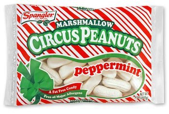 Spangler Peppermint Circus Peanuts 8 Oz logo