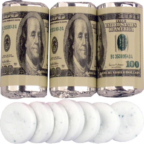 Spearmint Flavored $100 Dollar Money Mint Rolls -100 Ct. Tub logo