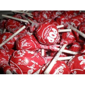 Special Edition Tootsie Roll 25 Valentine Cherry Pops ~ Fun Messages On Every Wrapper logo