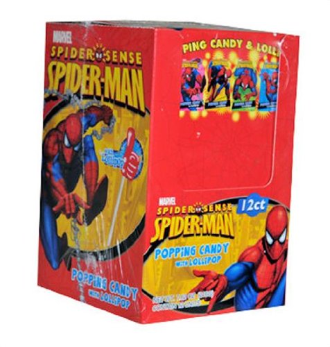 Spider Man Popping Candy With Lollipop (12 Count) logo