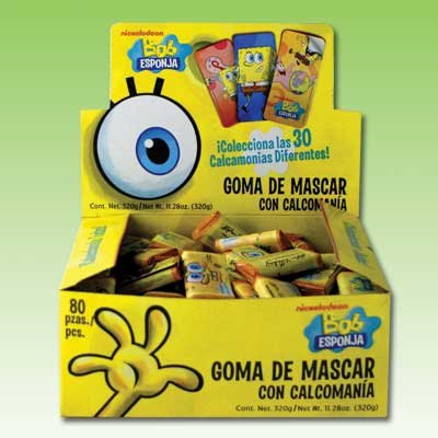Sponge Bob/ Bob Esponja 80 Stickers Whit Chewy Gum Mexican Candy(bondy Fiesta) logo