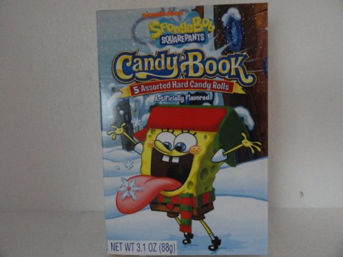 Spongebob Squarepants Candy Book – 5 Assorted Hard Candy Rolls – Assorted Flavors – 3.1 Oz logo