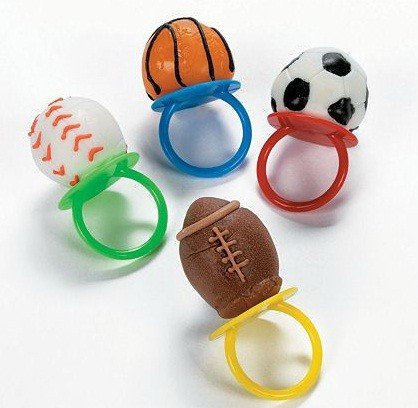 Sport Ball Frosted Sucker Ring | 12ct logo