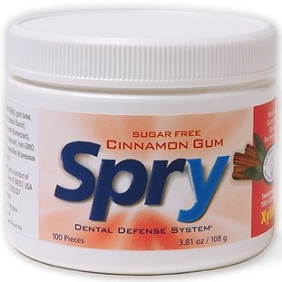 Spry 100ct Cinnamon Xylitol Chewing Gum logo