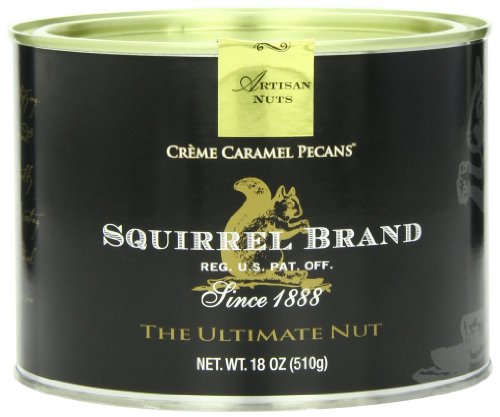 Squirrel Brand Cr?me Caramel Pecans, 18-ounce logo