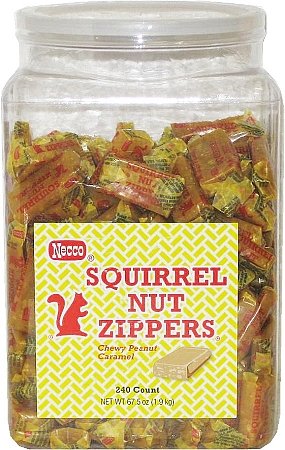 Squirrel Nut Zippers Tub: 240 Pieces logo