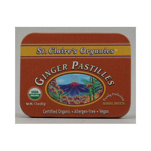 St Claire’s Organics Ginger Pastilles Herbal Sweets – 1.5 Oz – Case Of 6 St Clai logo