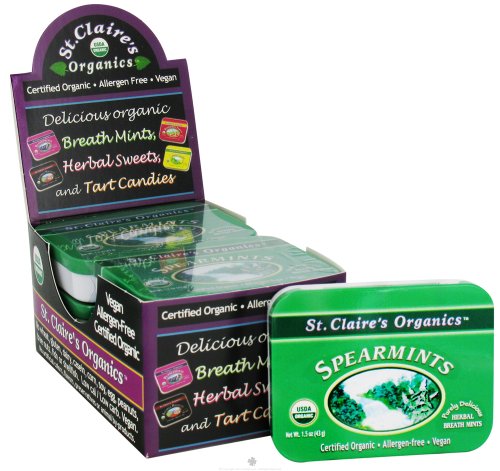 St. Claire’s Organics – Herbal Breath Mints Spearmints – 1.5 Oz. logo