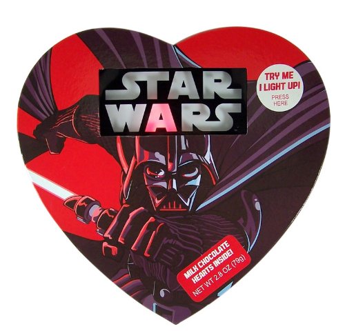 Star Wars Character Darth Vader Light Up Candy Box With Milk Chocolate Heart Candies logo