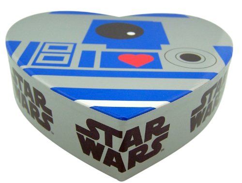 Star Wars Fan Valentines Day Gift R2d2 Robot Box Container With Gummy Heart Candy logo
