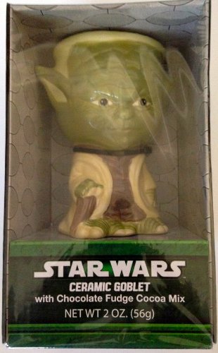 Star Wars Yoda Ceramic Goblet With Chocolate Fudge Cocoa Mix Gift Set logo