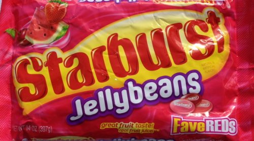 Starburst Fave Reds Jelly Beans, 14 ounce Bags (Pack of 6) logo