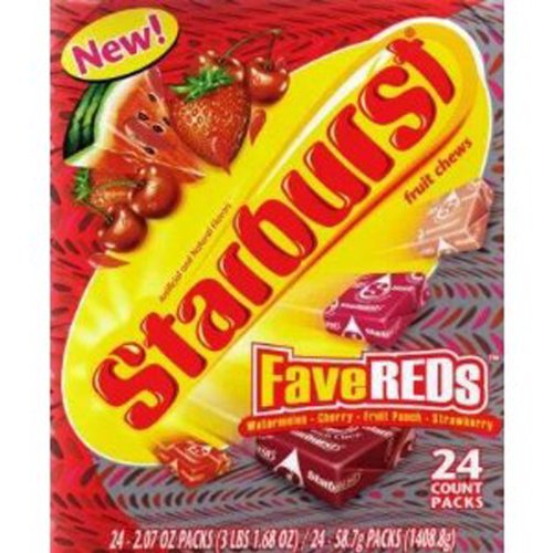 Starburst Fruit Chews – Favereds, 2.07 Oz Packs, 24 Count logo