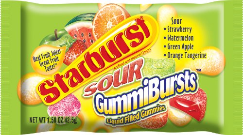 Starburst Gummiburst Sour Candy, 24-count Packages (Pack of 24) logo