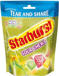 Starburst Sour Chews 240g Bag logo