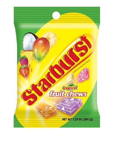 Starburst Tropical Fruit Chews, 7.2 ounce Packages (Pack of 12) logo