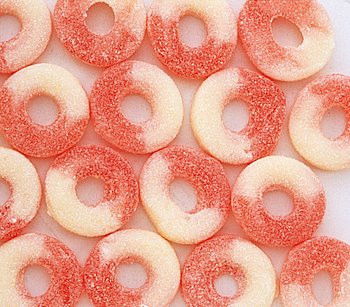 Strawberry Banana Gummi Rings, 4.5 Lbs logo