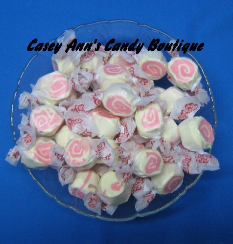 Strawberry Cheesecake Flavored Taffy Town Salt Water Taffy 2 Pound logo