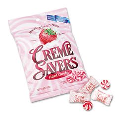 Strawberry Creme Savers Hard Candy, 6oz Pack logo