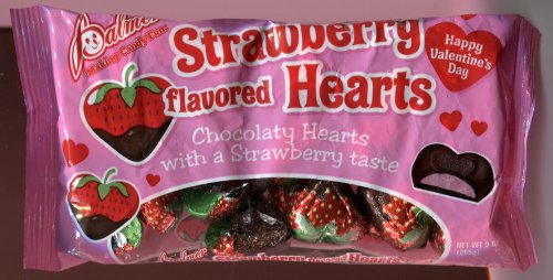 Strawberry Flavored Hearts, Chocolaty Hearts With A Strawberry Taste, 9 Oz. Bag logo
