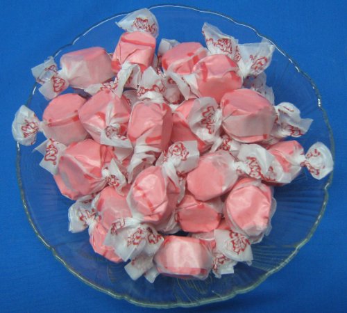 Strawberry Flavored Taffy Town Salt Water Taffy 2 Pound logo